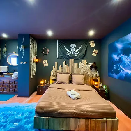 Pirate Mood - Jacuzzi - Sauna - Jeux D'Arcade - Billard - Nintendo - Tv Xxl Apartmán Courcelles