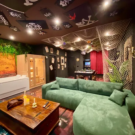 Apartmán Pirate Mood - Jacuzzi - Sauna - Jeux D'Arcade - Billard - Nintendo - Tv Xxl