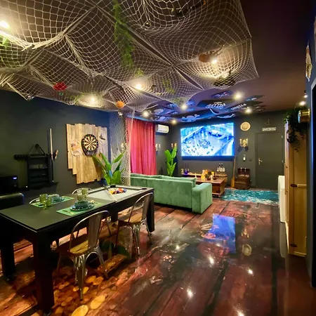Pirate Mood - Jacuzzi - Sauna - Jeux D'Arcade - Billard - Nintendo - Tv Xxl Apartmán Courcelles